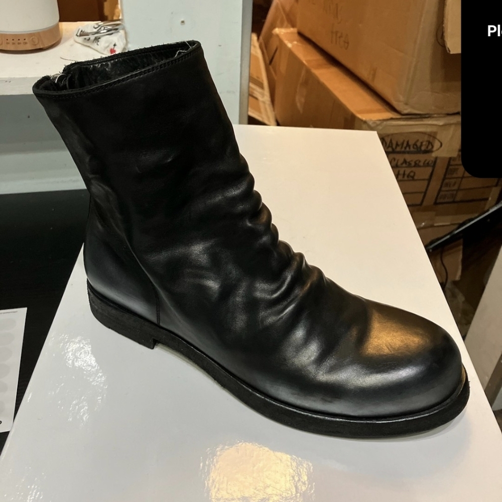 Officine Creative Black Leather Sz 40.5 Bulla Boots